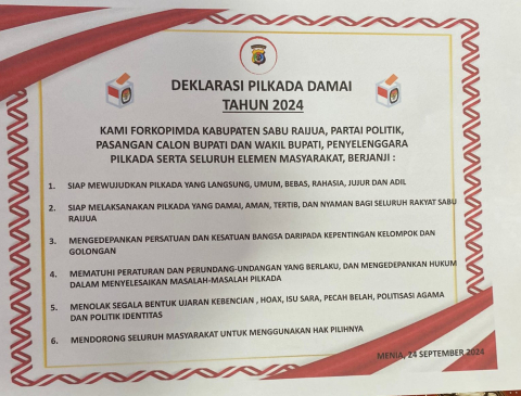 Naskah Deklarasi Pilkada Damai 
