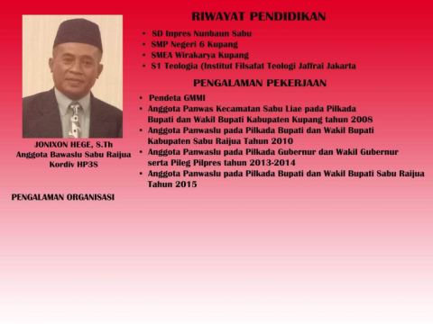 Profil Anggota Bawaslu Sabu Raijua1