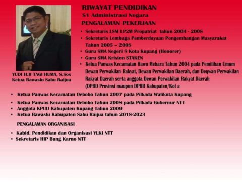 Profil Ketua Bawaslu Sabu Raijua 2018-2021